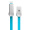 毕亚兹 二合一苹果数据线XsMax/XR/X/11Pro/8/7P安卓手机充电器电源线 锌合金1.2米 K8蓝色 支持三星华为小米
