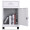 钱柜 钢制矮柜抽屉活动柜多功能带锁床头柜免安装(特制加厚带钢印) 雅白色丨一抽一门0.8MM