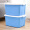 百草园 塑料整理箱收纳箱 衣服杂物储物箱 大号60L 2个装 糖果蓝
