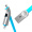 毕亚兹 二合一苹果数据线XsMax/XR/X/11Pro/8/7P安卓手机充电器电源线 锌合金1.2米 K8蓝色 支持三星华为小米