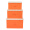 百草园(bicoy)分盖收纳箱整理箱 衣服杂物收纳盒储物箱 28L+40L+60L 3个装 橘色