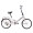 三河马男女折叠自行车成人折叠车学生车迷你款自行车带双减震折叠碟刹 单速低配白色