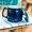瓷魂 早餐陶瓷马克杯情侣咖啡杯牛奶杯带盖带勺办公杯水杯子 蓝色巴黎