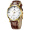 雷迈表（REIMAH）手表 简约休闲棕色皮带介金白面石英情侣表男表M9003.GCL