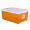 爱丽思IRIS 塑料收纳箱整理箱大号彩色透明衣物收纳箱环保储物箱白/透明橙SSB-40