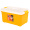 安马(Amausa)加厚型家车收纳多用途密封大容量后备箱居家收纳置物箱杂物整理箱 42升 PP环保塑料 M-600 黄色