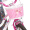 小龙哈彼（Happy dino）儿童自行车女18寸自行车全包式罩链琉璃漆面白粉色LG1860-P102