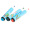 真彩(TRUECOLOR)12色印章水彩笔 绘画笔填色笔 学生儿童涂鸦上色笔 小炮筒圆筒酷吖系列 蓝盒2盒/WM-108