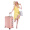 宾豪BINHAO拉杆箱 TSA海关锁铝框 PC万向轮旅行箱女士行李箱 28英寸 991565KA香槟粉
