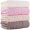 三利 纯棉素色良品加厚毛巾4条装 110g/条 缝边横条洗脸面巾 34×75cm