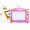 琪趣 6688A 彩色磁性写字板 超大号带印章儿童画板宝宝涂鸦画板 粉色