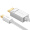 绿联（UGREEN）Mini DP转DP转接线 4K高清 DisplayPort转雷电接口公对公转换线 苹果Mac连接显示器2米 白
