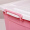 百草园 塑料整理箱收纳箱 衣服杂物储物箱 大号90L 2个装 粉色