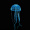 憨憨乐园 鱼缸造景装饰仿真夜光荧光水母漂浮式软体中号水母5cm颜色随机
