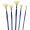 日本樱花扇形笔水粉笔美术专用鱼尾型水彩笔猪鬃毛单支水粉画笔专业初学者色彩颜料刷子丙烯油画笔套装137 扇型画笔全套5支