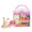 森贝儿家族日本品牌公主玩具女孩娃娃屋植绒兔子人偶-便利携带套 巧克力兔宝宝和钢琴SYFC52028