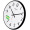 天王星（Telesonic）挂钟14寸时尚创意客厅田园钟表静音简约时钟 Q3644-3金属黑