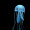 憨憨乐园 鱼缸造景装饰仿真夜光荧光水母漂浮式软体中号水母5cm颜色随机