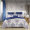 水星家纺 全棉四件套纯棉 贡缎活性印花北欧风格床单被罩被套床上用品套件 费罗纳 双人1.8米床