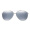 帕森（PARZIN）时尚蛤蟆款偏光太阳镜 情侣款偏光驾驶墨镜8079 银框反光膜水银片