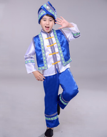 新款少数民族服装儿童苗族男童衣服幼儿傣族彝族服装男孩壮族服饰 宝