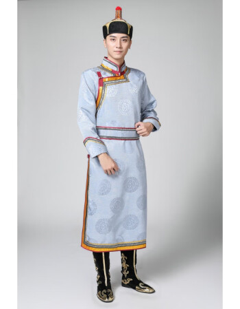 蒙古演出服装秋季蒙族衣服蒙古袍日常装男士传统民族服装演出服蒙古