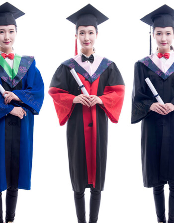 学士服 大学生毕业礼服 博士服文科演出的服搭配帽子硕士服成人礼