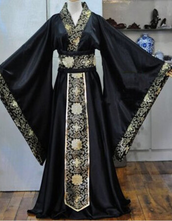 古装男汉服侠客书生演出服毕业拍照班服古代唐装舞台影视剧服装 黑色