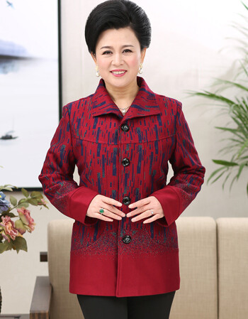 中老年女装秋装5060岁胖妈妈宽松风衣胖太老奶奶加大码秋冬装外套