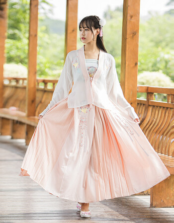 古风服装日常汉元素学生古装中国风仙女公主襦裙套装女装 裙子 腰带