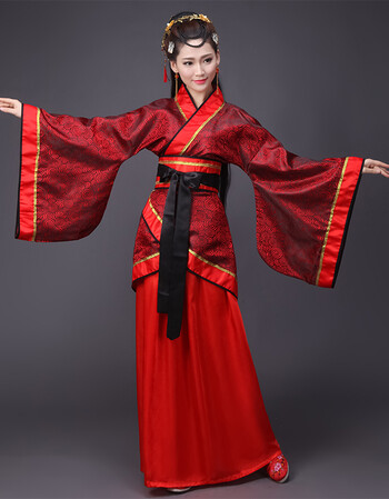 仙女衣服女中a仙女淡雅汉服古装中学礼七仙女古代服装酒国风红色xl美女图片套装图片