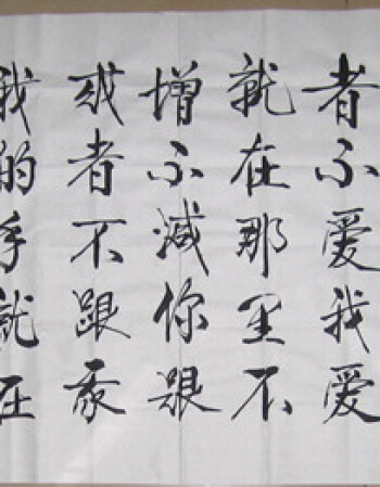 uyuk 张玉峰 瘦金体书法作品真迹 小八尺 六世班禅见与不见 客厅字画