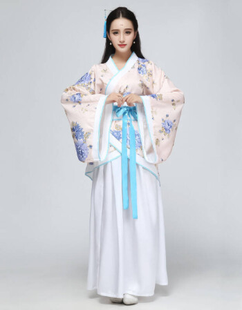 新款汉服古装表演服舞台演出服女装正规曲裾汉服改良唐装女款古装情趣