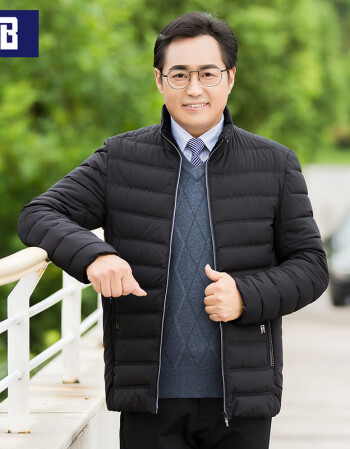中年男士冬装加厚立领40-50-60岁爸爸装外套中老年男
