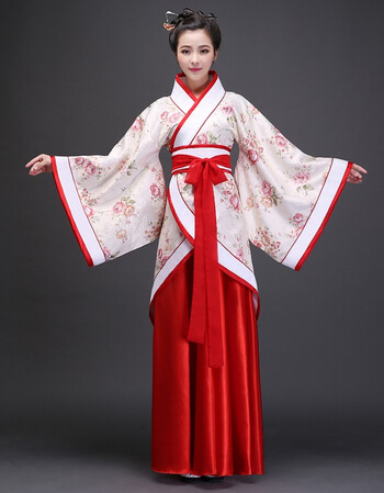 阿坡饵汉服女 古装服装 唐服仙女公主情侣演出服襦裙广袖清新淡雅中国