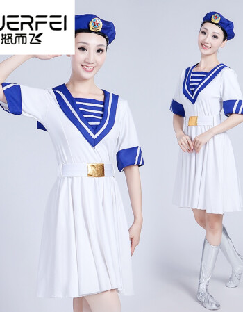 特j服装全套新款白色海军演出服军装演出服女水手服装