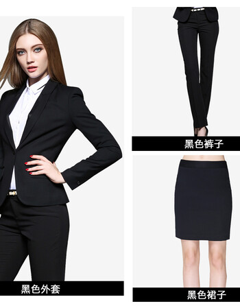 小西装女外套时尚修身短款西服上衣女士正装套装春秋 西装 裤子 裙子