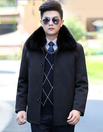 男士冬季外套七牌冬季新款男装毛领尼克服 2017新款派克服南极人中