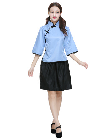 洛凌民国风女装学生装棉套装五四青年服复古毕业演出服男款中山装古装
