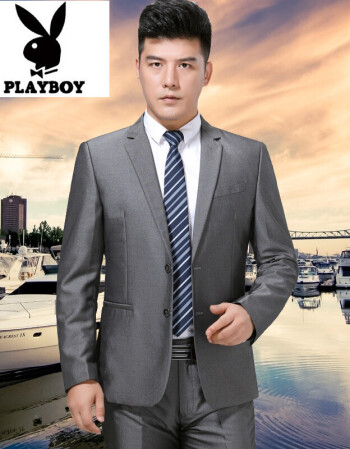 男装 西服套装 花花公子(playboy) 花花公子英伦男人穿的西装套装商务