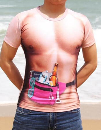 创意恶搞笑霸气肌肉男jr史密斯纹身衣服3d立体图案印花短袖t恤夏 沙滩