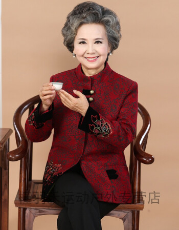 中老年女装秋装外套妈妈装春装宽松大码60-70-80岁老奶奶唐装外套新