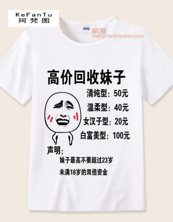 内涵段子段友短袖创意男女金馆长恶搞笑表情包带文字恶搞t恤暴走漫画