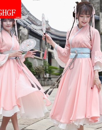 fghgf汉服女夏民国学生古装改良日常装中国风汉元素交领少女古风