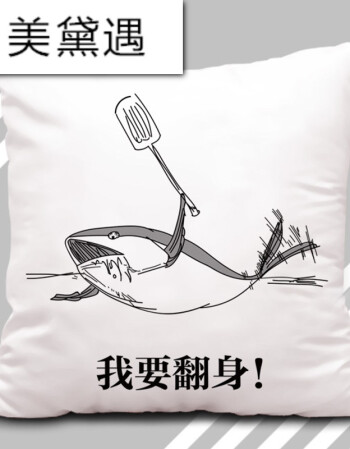 动漫恶搞笑趣味表情包咸鱼王靠垫 生日礼物二次元枕头 我要翻身 温暖