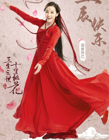 古装白色仙女演出服装汉服 红色套装(凤九) m