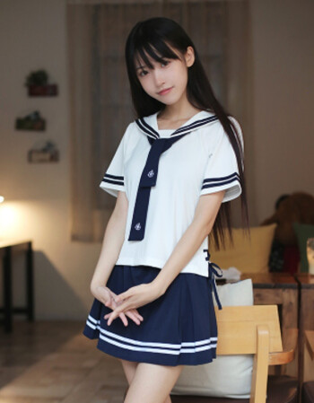 日本系校服水手服日韩 套装 学院派 演出服 动漫cos 学生制服女 白色