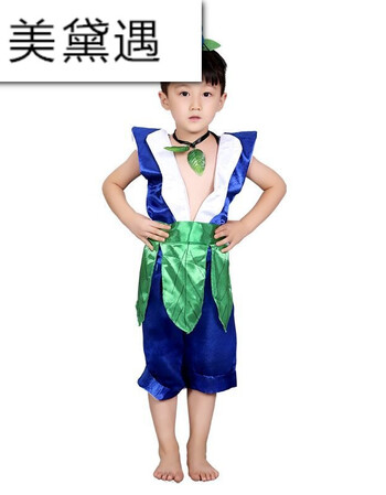 美黛遇葫芦娃演出服化妆舞会服装幼儿园环保表演服装儿童葫芦娃衣服