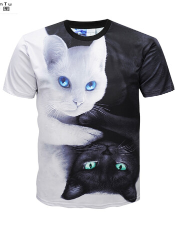 珂梵图印花恶搞t恤笑性感污男女t恤大猩猩猴子衣服 白
