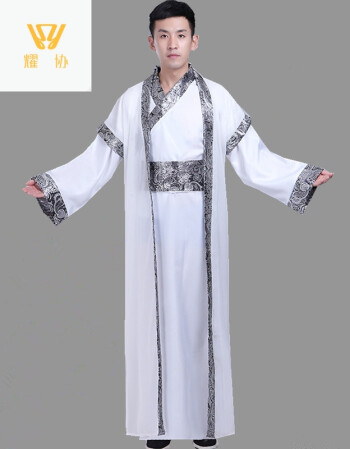 耀协 古装男公子帅气唐装古风改良汉服学生民族服装剑客书生广袖长袍
